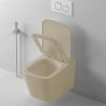 Toilettenschüssel, Rimless, Jasmin Matt, Power Colour, Wandmontage, inkl. Slim-Duroplast-Sitz mit Soft-Close, Alfonso