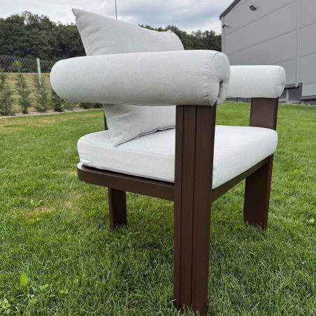Möbelset für 6 Personen, Garten oder Terrasse, Aluminium, Tisch 214x102 cm + 6 Stühle, 100% Olefin-Gewebe, Bora Bora