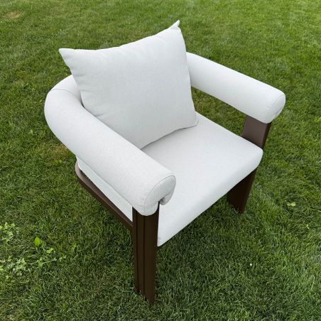 Möbelset für 6 Personen, Garten oder Terrasse, Aluminium, Tisch 214x102 cm + 6 Stühle, 100% Olefin-Gewebe, Bora Bora