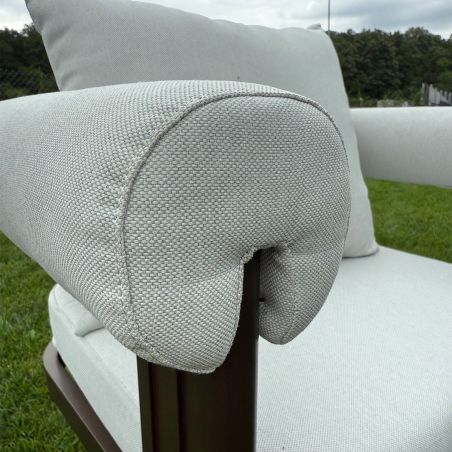 Möbelset für 6 Personen, Garten oder Terrasse, Aluminium, Tisch 214x102 cm + 6 Stühle, 100% Olefin-Gewebe, Bora Bora