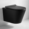 WC-Schüssel, Mattschwarz, Power Colour, hängende Montage, 51x36 cm, Sanitärkeramik, Toledo