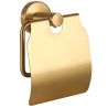 Toilettenpapierhalter mit Klappe, Mattgold, Stahl, modernes Design, Velvet Toilettenpapierhalter mit Klappe, Mattgold, Stahl, modernes Design, Velvet