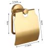 Toilettenpapierhalter mit Klappe, Mattgold, Stahl, modernes Design, Velvet Toilettenpapierhalter mit Klappe, Mattgold, Stahl, modernes Design, Velvet
