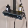 Duschsystem mit Thermostat, LED-Temperaturanzeige, Ablage, 3 Funktionen, Gun Grey, Prisma Duschsystem mit Thermostat, LED-Temperaturanzeige, Ablage, 3 Funktionen, Gun Grey, Prisma