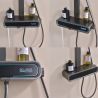 Duschsystem mit Thermostat, LED-Temperaturanzeige, Ablage, 3 Funktionen, Gun Grey, Prisma Duschsystem mit Thermostat, LED-Temperaturanzeige, Ablage, 3 Funktionen, Gun Grey, Prisma