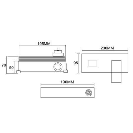 Waschbeckenarmatur, Einbaumontage, Gun Grey, Einhebel, Messing, Gala
