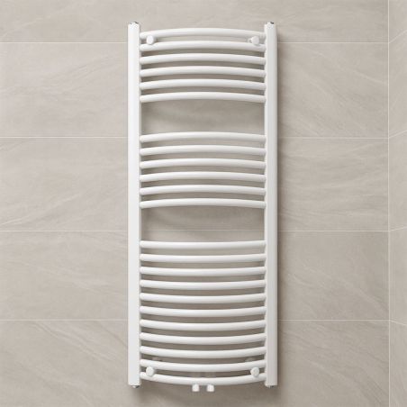 Heizkörper, Handtuchheizkörper aus Stahl, 120-150-180x50 cm, Weiß, Gebogenes Design, Terma
