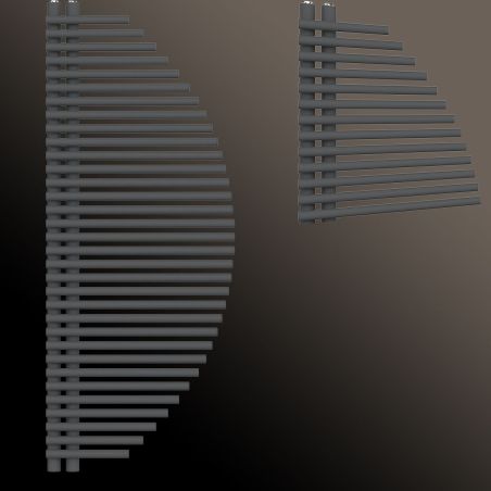 Heizkörper, Handtuchheizkörper aus Stahl, 33 Elemente, 585 W, 125x50 cm, Anthrazit, Brisa Blanca