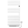 Elektrischer Handtuchheizkörper, 1500 W, 230 V, Weiß, 3 Stufen, Lüfter, Thermostat, 6 Programme, 8 Elemente, 105x55 cm, Reina