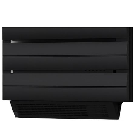 Elektrischer Handtuchheizkörper, 1500 W, 230 V, Schwarz, 3 Stufen, Lüfter, Thermostat, 6 Programme, 8 Elemente, 105x55, Reina