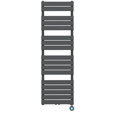 Elektrischer Heizkörper mit LCD-Thermostat, Wochenprogrammierung, Timer, Handtuchhalter, 120-140-160x50 cm, Anthrazit, Nadir