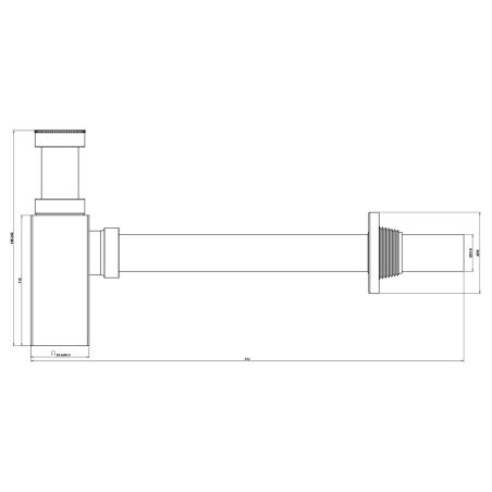 Ablaufsiphon, Mattgold, Edelstahl, Zinko Ablaufsiphon, Mattgold, Edelstahl, Zinko