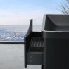 Badezimmermöbel, MDF mit Mineralguss-Waschbecken, Schubladentrennern, Soft-Close-System, 60 oder 90 cm, Mattschwarz, Trieste