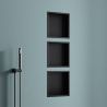 Dusnische, eingebauter Regal im Wand, Stahl, 30x30 oder 60x30, Mattschwarz, Flux