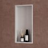 Dusnische, eingebauter Regal im Wand, Stahl, 30x30 oder 60x30, Chrom, Flux