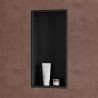 Dusnische, eingebauter Regal im Wand, Stahl, 30x30 oder 60x30, Mattschwarz, Flux