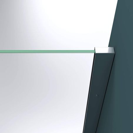 Walk-In Duschwand, Sicherheitsglas 10 mm, Größen 100, 120, 140 cm, Lotus-Effekt, Sicilia