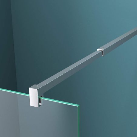 Walk-In Duschwand, Sicherheitsglas, teilweise satiniert 10 mm, 100, 120, 140 cm, Lotus-Effekt, Sicilia