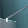 Walk-In Duschwand, Sicherheitsglas, teilweise satiniert 10 mm, 100, 120, 140 cm, Lotus-Effekt, Sicilia