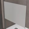 Walk-In Duschwand, Sicherheitsglas, teilweise satiniert 10 mm, 100, 120, 140 cm, Lotus-Effekt, Sicilia