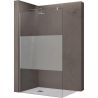 Walk-In Duschwand, Sicherheitsglas, teilweise satiniert 10 mm, 100, 120, 140 cm, Lotus-Effekt, Sicilia