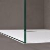 Walk-In Duschwand, Sicherheitsglas, teilweise satiniert 10 mm, 100, 120, 140 cm, Lotus-Effekt, Sicilia