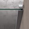 Walk-In Duschwand, Sicherheitsglas, teilweise satiniert 10 mm, 100, 120, 140 cm, Lotus-Effekt, Sicilia