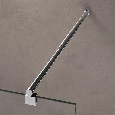 Walk-In Duschwand, Sicherheitsglas, teilweise satiniert 10 mm, 100, 120, 140 cm, Lotus-Effekt, Sicilia