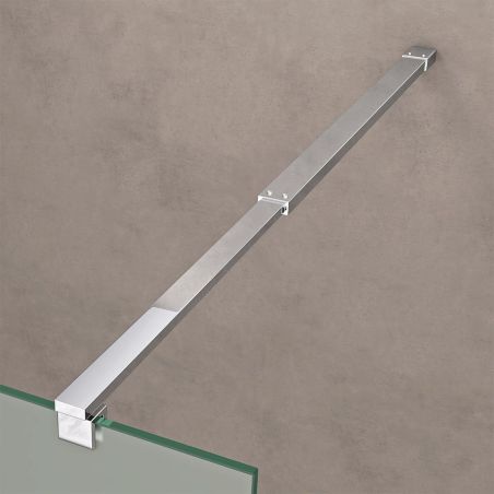 Walk-In Duschwand, Sicherheitsglas, komplett satiniert, 10 mm, Größen 100, 120, 140 cm, Lotus-Effekt, Sicilia