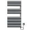 Handtuchheizkörper, 500 W, 230 V, Anthrazit, 3 Stufen, Digitalthermostat, 6 Programme, 8 Elemente, 105x55 cm, Reina