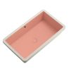 Waschbecken, Lachsrosa Matt, Power Colour, Unterbau-Montage, 70-80x40 cm, Sanitärkeramik, Livia