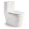 WC Lazio Marble, Rimless, 70x37 cm, integrierter Spülkasten, Weiß, Bodenmontage, Soft-Close Deckel, Royalty Line von Ego