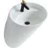 Waschbecken, Wandmontage, 52 x 44 cm, glänzend weiß, Sanitärkeramik, Angi Waschbecken, Wandmontage, 52 x 44 cm, glänzend weiß, Sanitärkeramik, Angi