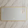 LED-Spiegel, goldener Rahmen, Anti-Beschlag, Touch-Taste, 3 Lichtfarben, Einstellbare Helligkeit, 60-70x80-150 cm, Feliz