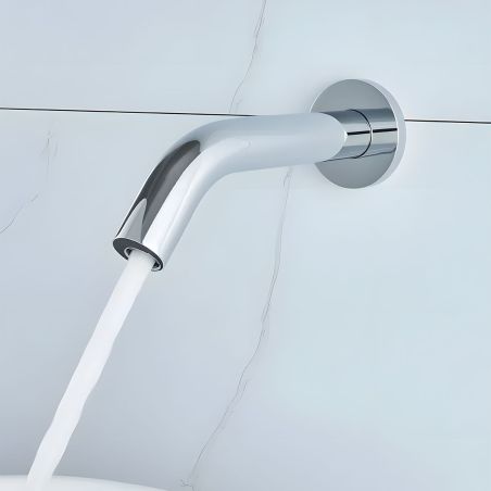 Waschbeckenarmatur, Sensor, Strom- oder Batteriebetrieb, Messing, Unterputzmontage, Chrom, Ovia