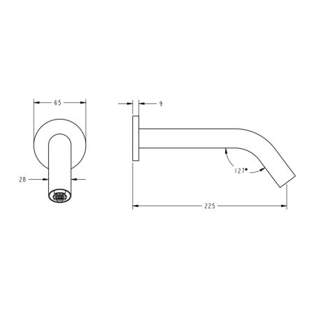 Waschbeckenarmatur, Sensor, Strom- oder Batteriebetrieb, Messing, Unterputzmontage, Chrom, Ovia