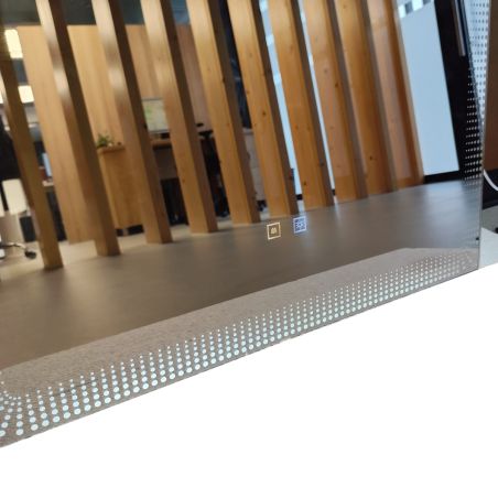 Smart-Spiegel, LED, Entnebelung, Touch-Button, 5 mm Glas, 3 Farben, einstellbare Helligkeit, Maße 70 x 90 cm, Zafira