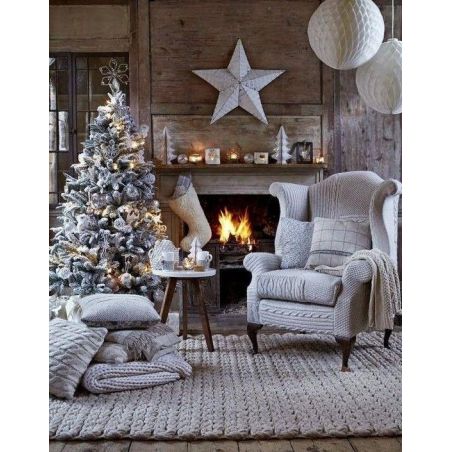 Künstlicher Weihnachtsbaum Schnee, 220 cm, inklusive Kunststoffständer, EGO Osnio