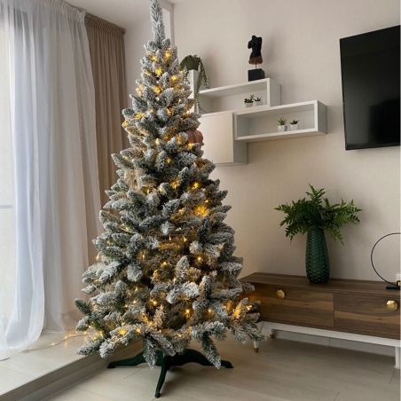 Künstlicher Weihnachtsbaum Schnee, 220 cm, inklusive Kunststoffständer, EGO Osnio