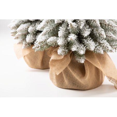 Künstlicher Weihnachtsbaum Slim, Schnee, auf echtem Stamm, 180 cm, inklusive Ständer, Ego Interiors