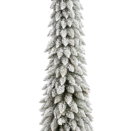 Künstlicher Weihnachtsbaum Slim, Schnee, auf echtem Stamm, 180 cm, inklusive Ständer, Ego Interiors