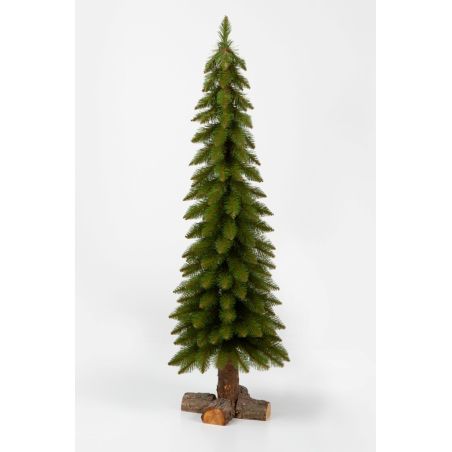 Künstlicher Weihnachtsbaum Slim, 180 cm, auf echtem Stamm, inklusive Ständer, Ego Interiors
