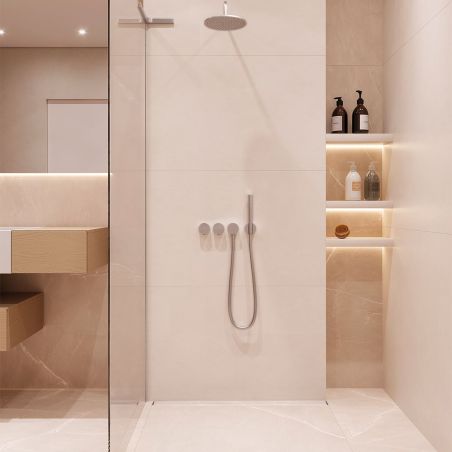 Duschrinne, Wandmontage, Größe 70–100 cm, Edelstahl, Chrom