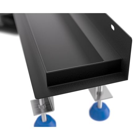 Duschrinne, Wandmontage, Größe 70–100 cm, Edelstahl, Mattschwarz