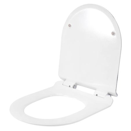Duroplast Slim WC-Sitz, Soft-Close, verstellbarem Abstand, Quick Release, für WC-Becken Ben Glänzend Granit
