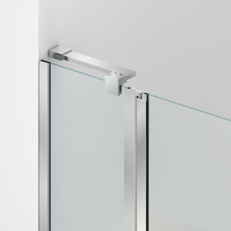 Duschkabine, Sicherheitsglas 6 mm, Transparent, Chrom, 2 Pendeltüren, Maße: 80–90×120 cm, Axis