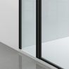 Duschkabine, Sicherheitsglas 6 mm, Transparent, Schwarz, 2 Pendeltüren, Maße: 80–90×120 cm, Axis