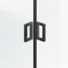 Duschkabine, Sicherheitsglas 6 mm, Transparent, Schwarz, 2 Pendeltüren, Maße: 80–90×120 cm, Axis