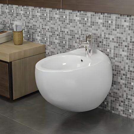 Bidet EGO Angelo, Weiß, 60x40 cm, Wandmontage, mit Überlauf