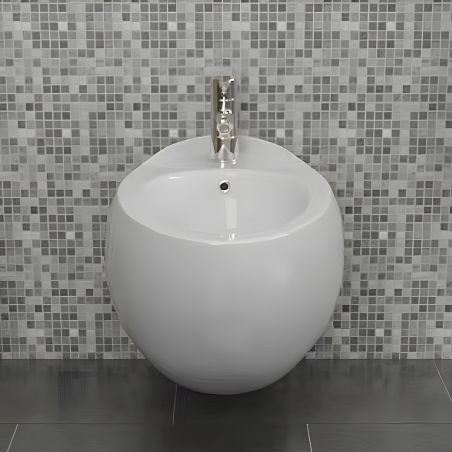 Bidet EGO Angelo, Weiß, 57x40 cm, Wandmontage, mit Überlauf